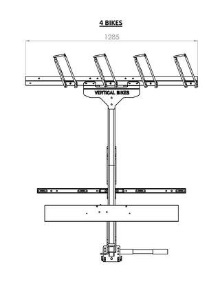 VERTICAL BIKE RACK - 4 Bicycles - Vertical Bikes Bicycle Accessories | Ebikes Parts and Accessories