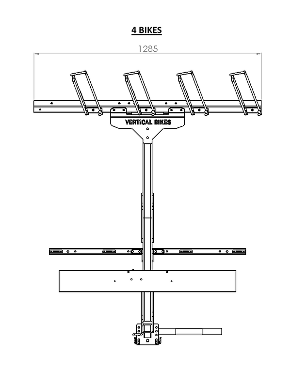 VERTICAL BIKE RACK - 4 Bicycles - Vertical Bikes Bicycle Accessories | Ebikes Parts and Accessories