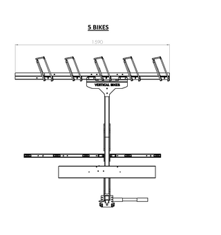VERTICAL BIKE RACK - 5 Bicycles - Vertical Bikes Bicycle Accessories | Ebikes Parts and Accessories