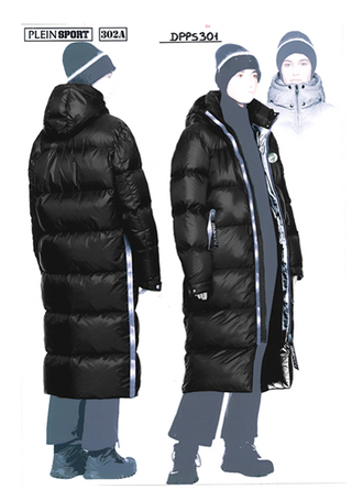 Plein Sport WOMEN OUTWEAR - Padded Long Jacket Black - DPPS301S99 - Plein Sport Sporting Goods | Ebikes Parts and Accessories