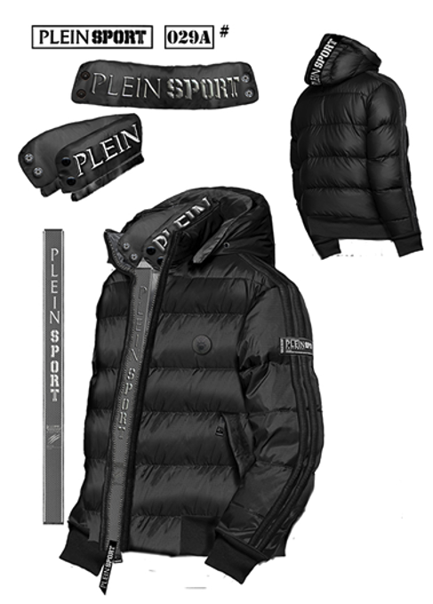 Plein Sport MAN OUTWEAR - Padded Jacket / Bomber Black- UPPS01F99 - Plein Sport Sporting Goods | Ebikes Parts and Accessories