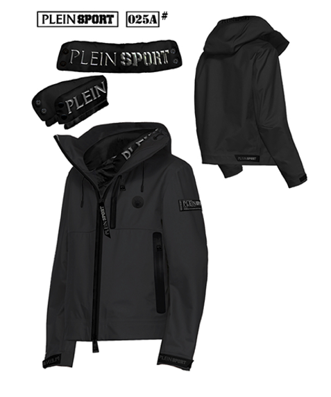 Plein Sport MAN OUTWEAR - Padded Jacket Black- UPPS25E99 - Plein Sport Sporting Goods | Ebikes Parts and Accessories