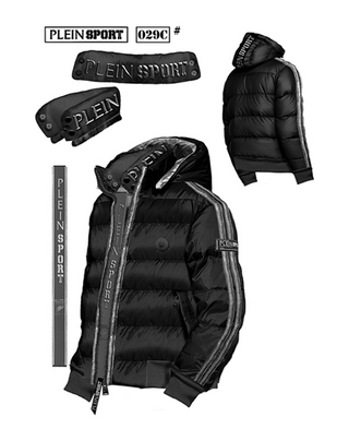 Plein Sport MAN OUTWEAR - Padded Jacket / Bomber Black- UPPS29F99 - Plein Sport Sporting Goods | Ebikes Parts and Accessories