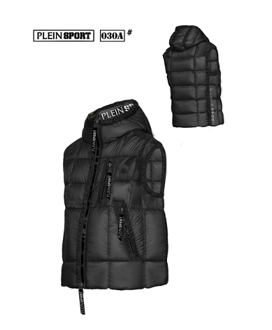Plein Sport MAN OUTWEAR - Padded Sleeveless Jacket Black- UPPS30S99 - Plein Sport Sporting Goods | Ebikes Parts and Accessories