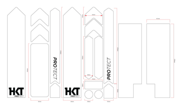 HKT PROTECT Full Monty Frame and Fork PROTECTION Kit Clear (Gloss)