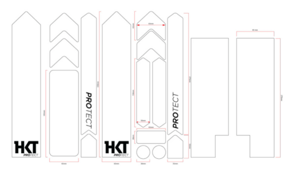 HKT PROTECT XL Kit Clear (Gloss) - HKT Bicycle Accessories | Ebikes Parts and Accessories