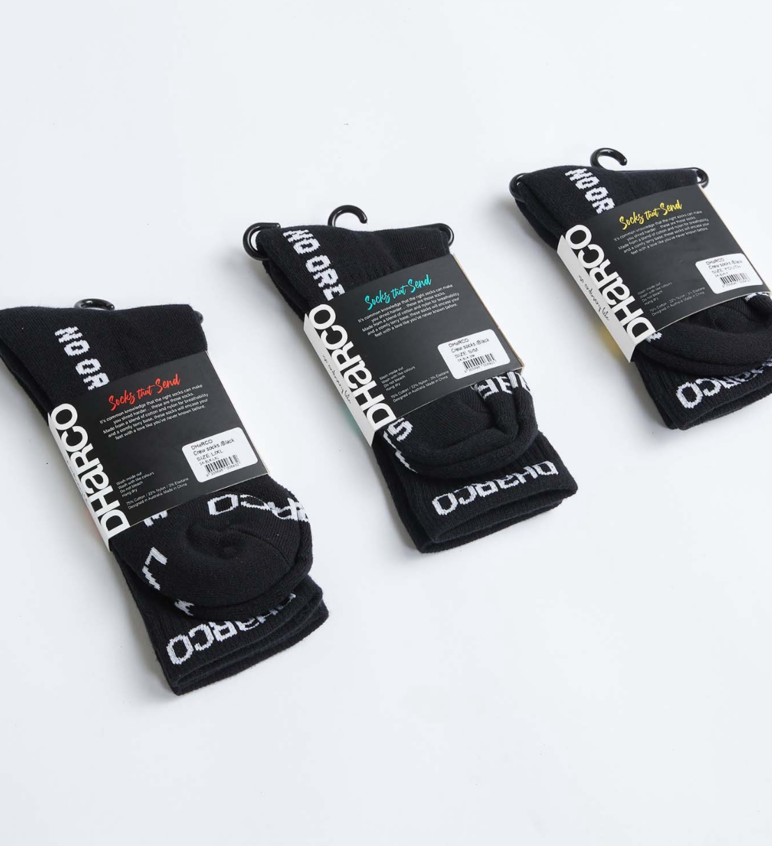 DHaRCO CREW SOCKS - BLACK