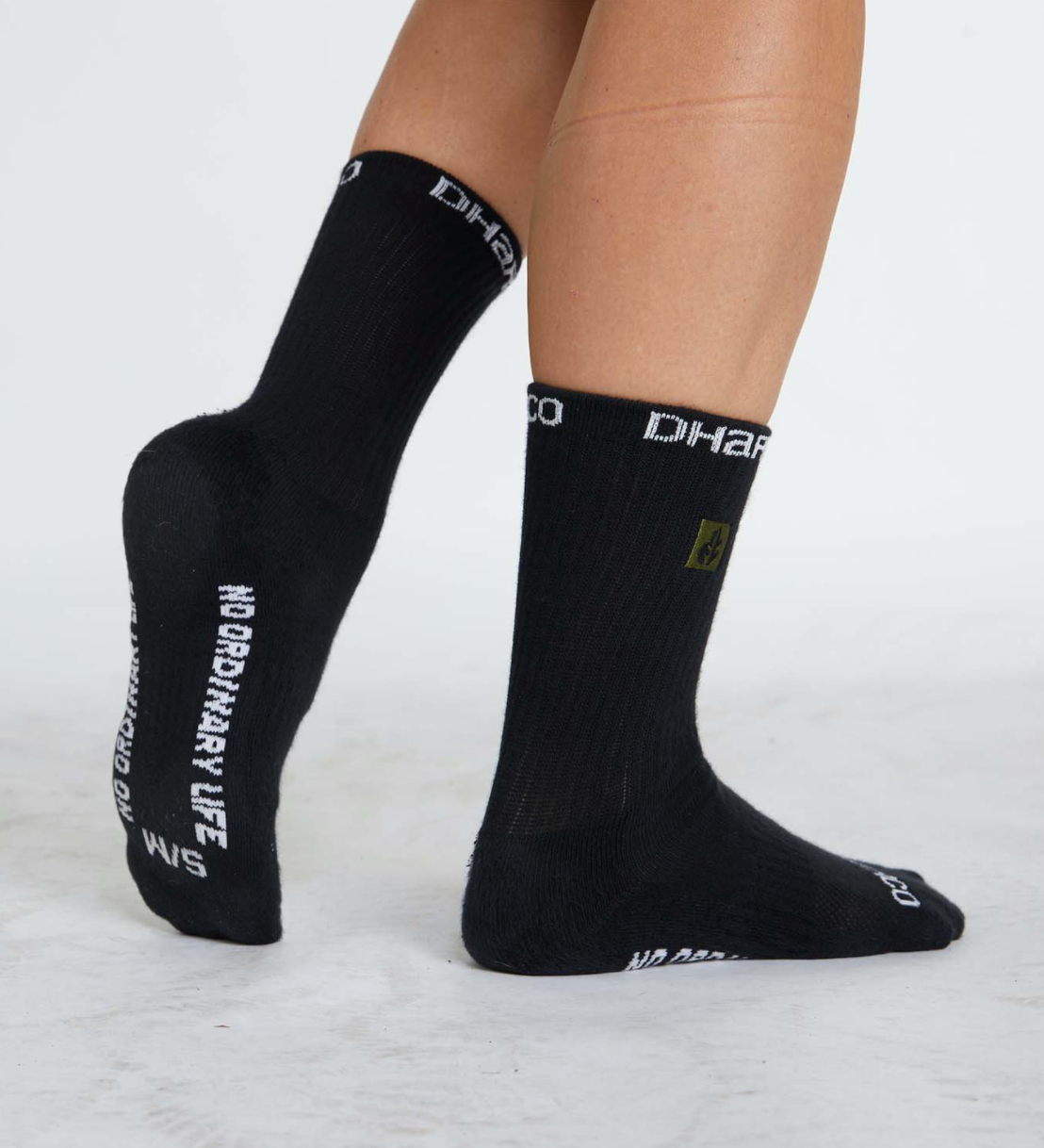 DHaRCO CREW SOCKS - BLACK