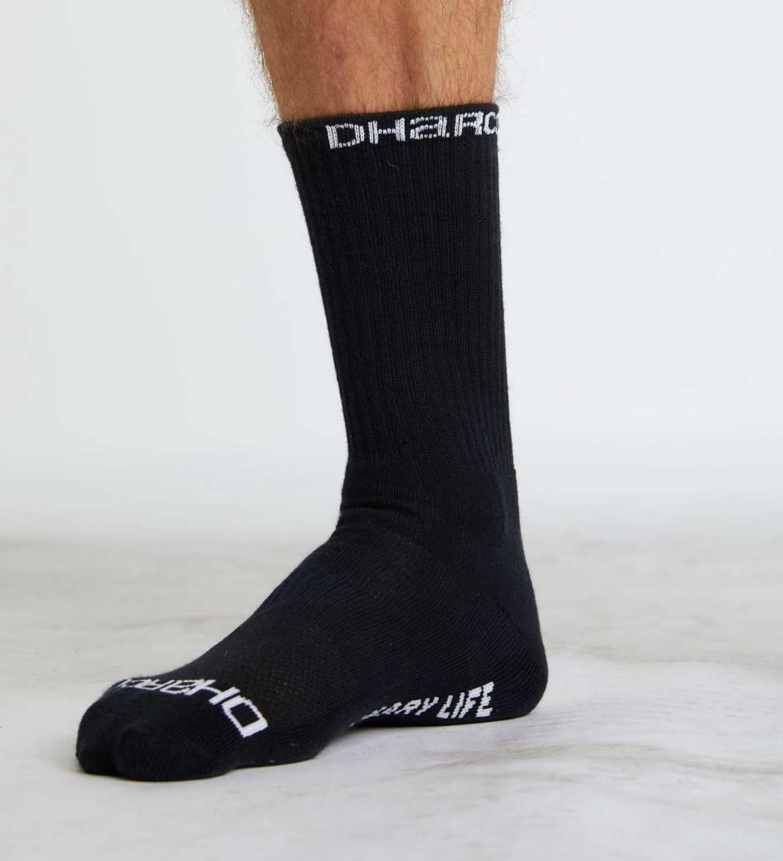 DHaRCO CREW SOCKS - BLACK